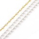 Chaîne maille avec perles acryliques (ABS) 3mm en Acier Inoxydable 304