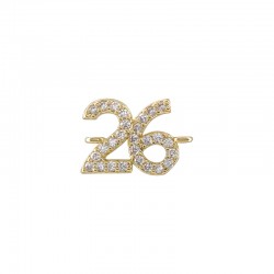 Connettore Portafortuna in Zama 26 con Zircone 13 mm