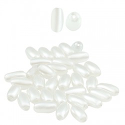 Perle ABS Ovale 8 x 4 mm Ø 1 mm