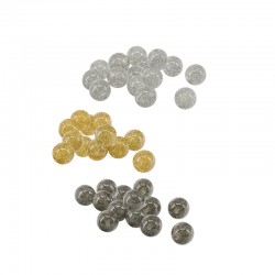 Resin Bead Round with Glitter 8mm Ø1.7mm