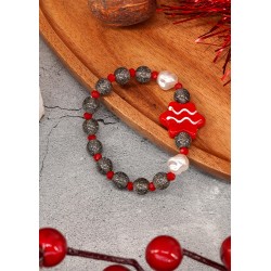 Resin Bead Round with Glitter 8mm Ø1.7mm