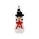 Colgante de Cristal Estilo Murano con Muñeco de Nieve ~12 x 33 Mm/2,8 mm
