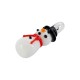 Murano Style Glass Pendant Snowman ~12x33mm/ 2.8mm