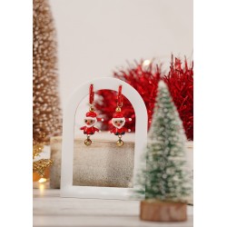 Pendentif Coulissant Père Noël Style Murano 22 x 19 mm / 11 mm