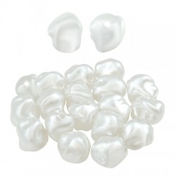 Pearl ABS Bead Oval Irregular 10x8mm Ø1mm