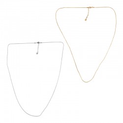 Collier en Acier Inoxydable avec Fermoir 75 cm et 5 cm