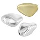Acrylic Bead UV Plated Irregular 23x35.9mm/17.4mm Ø2.8mm