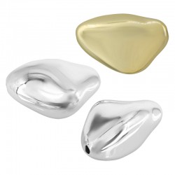 Acrylic Bead UV Plated Irregular 23x35.9mm/17.4mm Ø2.8mm