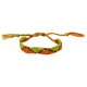 Woven Friendship Bracelet with Geometric Pattern Green 10mm
