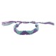 Woven Friendship Bracelet with Geometric Pattern Purple 10mm
