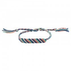Knotted Friendship Bracelet with Chevron Blue Pattern 10mm