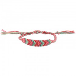 Knotted Friendship Bracelet with Chevron Pink Pattern 10mm