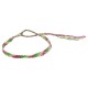 Woven Friendship Bracelet Pink Green 5mm
