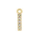 Barre en laiton avec zircon 3 x 10 mm
