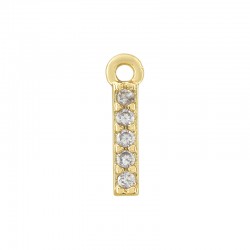 Barre en laiton avec zircon 3 x 10 mm