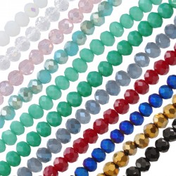 Cuentas de Cristal Facetadas 4 Mm/3 mm (108 Unidades)