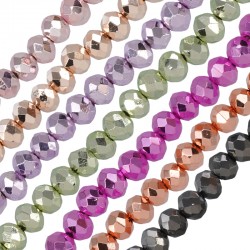 Perle en Verre Ronde Facettée 4 mm (108 pièces)