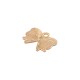 Charm Zamak émaillé en forme de nœud 17,5 x 14,5 mm