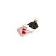 Enameled Zamak Pendant Chocolate 13.5x26mm