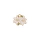 Charm de Zamak esmaltado con flores 19,5 x 16,5 mm