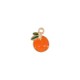 Enameled Zamak Charm Orange 11x16mm