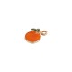Breloque Orange en Zamak émaillé 11 x 16 mm