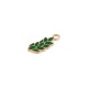 Enameled Zamak Charm Leaf 7x18mm