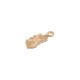 Charm Feille en Zamak émaillé 7 x 18 mm