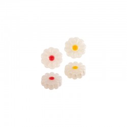 Perle ABS marguerite 10 mm/3.7 mm Ø1.5 mm