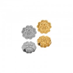 Perle en Acier Inoxydable 304 Fleur 8.5 mm/4 mm Ø1.4 mm