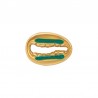 18K Gold/ Green