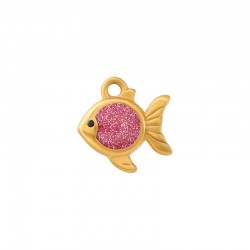 Charm Poisson en Acier Inoxydable 304 émaillé 15 x 16 mm/5.3 mm