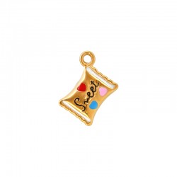 Colgante de Acero Inoxidable 304 Caramelo con Esmalte 12.5x16.4/4.7mm