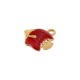 Enameled Stainless Steel 304 Fish 12.4x12mm/ 4x1mm