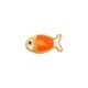 Enameled Stainless Steel 304 Fish 7.5x13.8mm/5.5mm Ø1.3mm