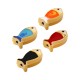 Enameled Stainless Steel 304 Fish 7.5x13.8mm/5.5mm Ø1.3mm