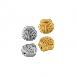 Perle Coquillage en Acier Inoxydable 304 7,1 mm/4,4 mm Ø0,8 mm