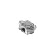 Perle Tortue en Acier Inoxydable 304 8,5 x 5,9 mm/4,2 mm Ø1,4 mm