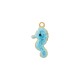 Enameled Stainless Steel 304 Charm Seahorse 7x14mm/1.7mm
