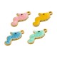 Enameled Stainless Steel 304 Charm Seahorse 7x14mm/1.7mm