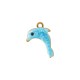 Charm Dauphin en Acier Inoxydable 304 émaillé 8.7 x 12.5 mm/2.6 mm