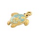 Enameled Stainless Steel 304 Sea Turtle 18.2x23.3mm/2.6mm