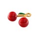 Enameled Stainless Steel 304 Charm Cherry 11.2x12mm/4.4mm