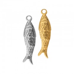Stainless Steel 304 Pendant Fish 11.5x44mm/5.5mm