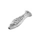 Stainless Steel 304 Slider Fish 6.8x20.8mm Ø1mm