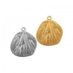 Stainless Steel 304 Charm Shell 16.5x18mm