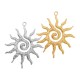 Stainless Steel 304 Pendant Sun 33.5x40.5mm