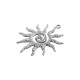 Stainless Steel 304 Pendant Sun 33.5x40.5mm