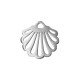 Stainless Steel Charm Shell 16x15mm/1mm