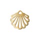 Stainless Steel Charm Shell 16x15mm/1mm